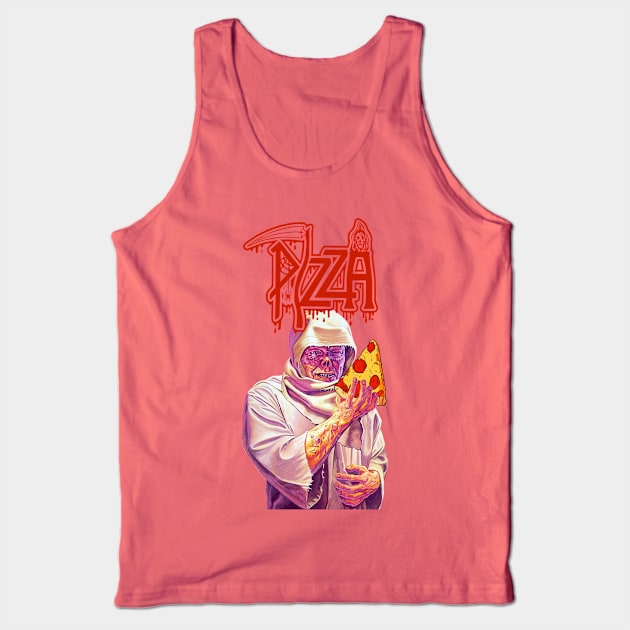 Death "Pizza" Parody Shirt Tank Top by lilmousepunk